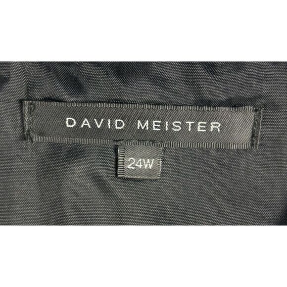 David Meister Sheath Dress Plus Size 24W Black Minimalist Textured Workwear - Picture 5 of 9